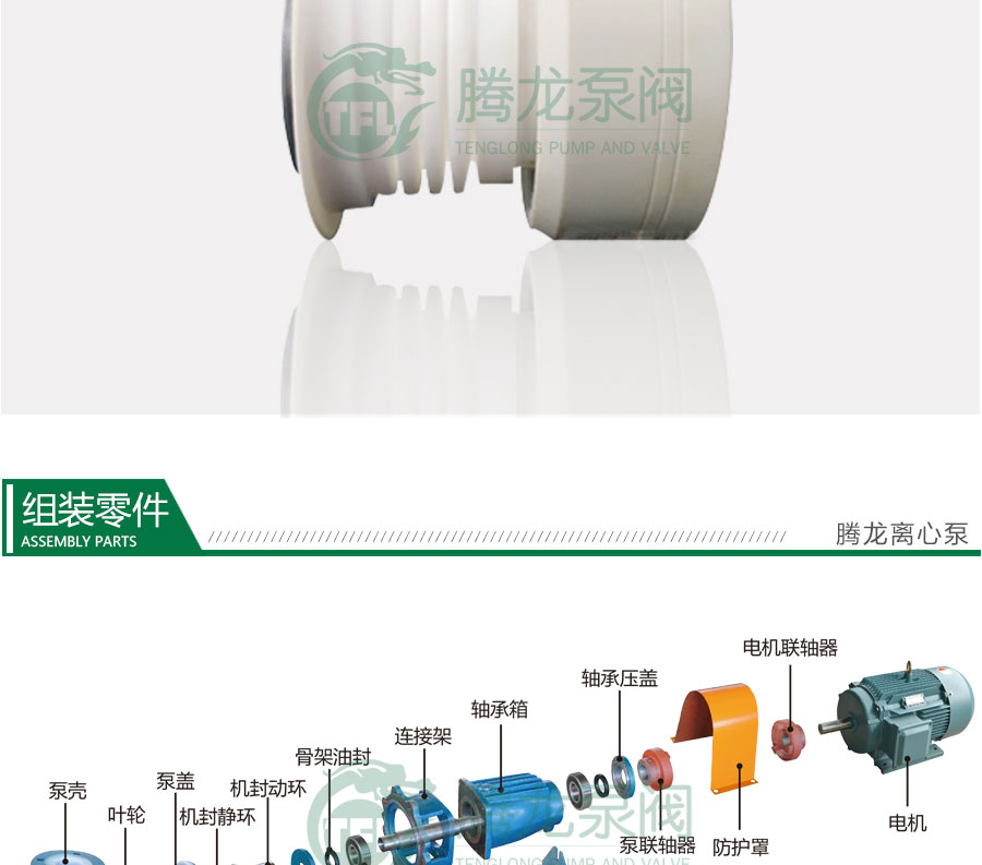 IHF-L氟塑料离心泵组成零件