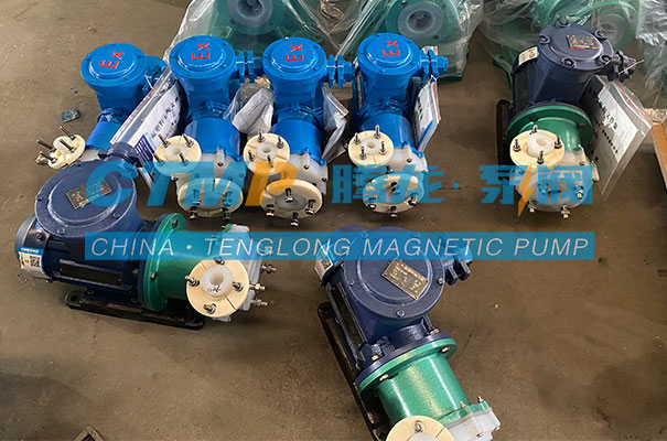 腾龙一批CQB-F氟塑料磁力泵发往深圳艾泰克环境科